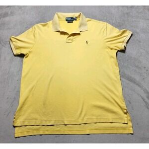 Polo Ralph Lauren Polo Yellow Shirt Men's X-Large Pima Soft Touch Short Sleeve